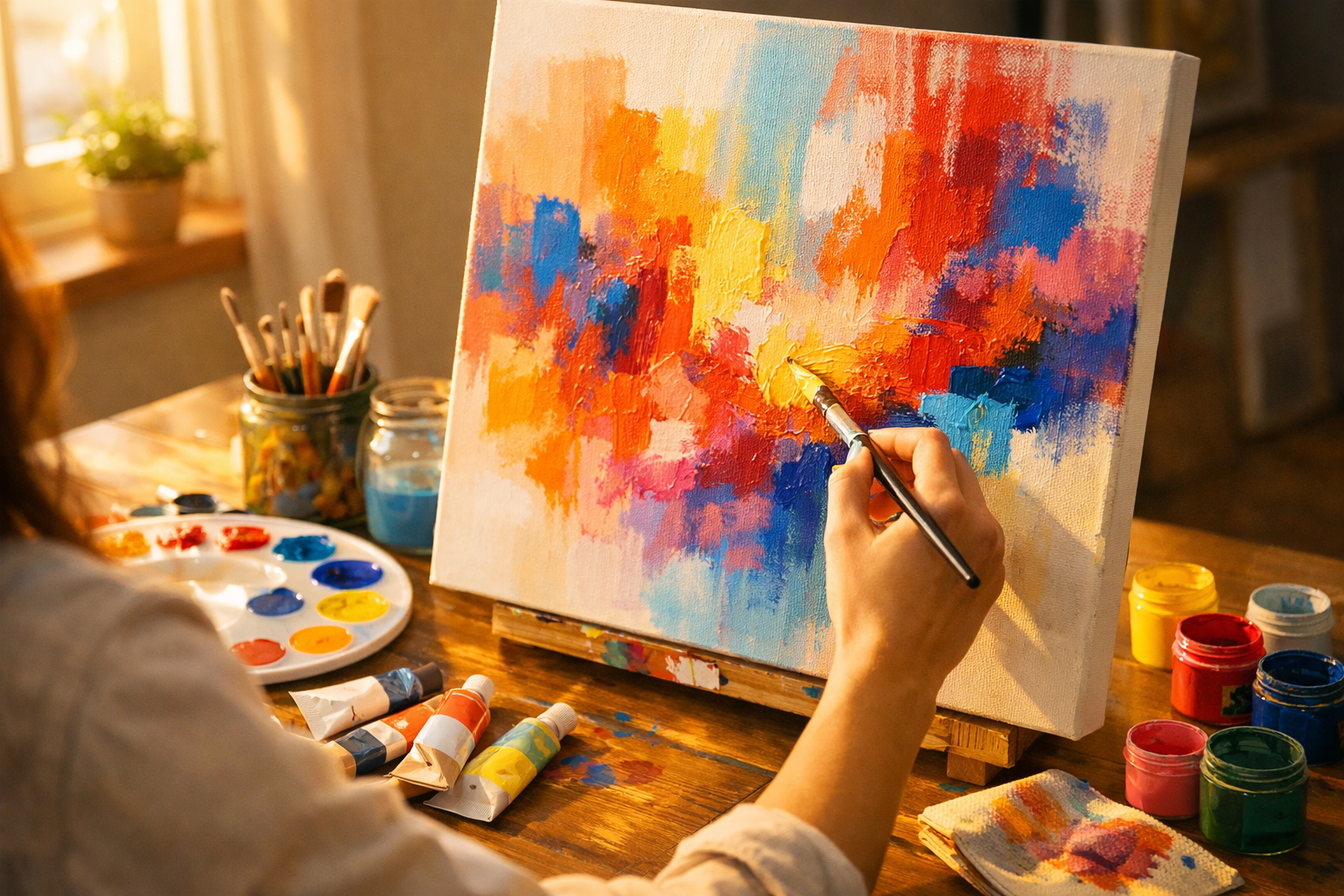 How to Paint on Canvas for Beginners | Step by Step Guide – Bluebird ...