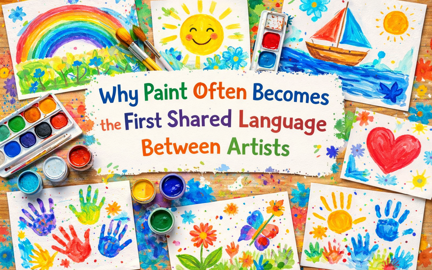 Why Paint Often Becomes the First Shared Language Between Artists