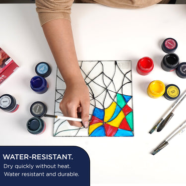 Glass Paint 25 ml - Primary (Set of 6)