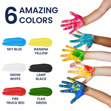 Finger and Face Paint 25 ml - Primary (Set of 6)