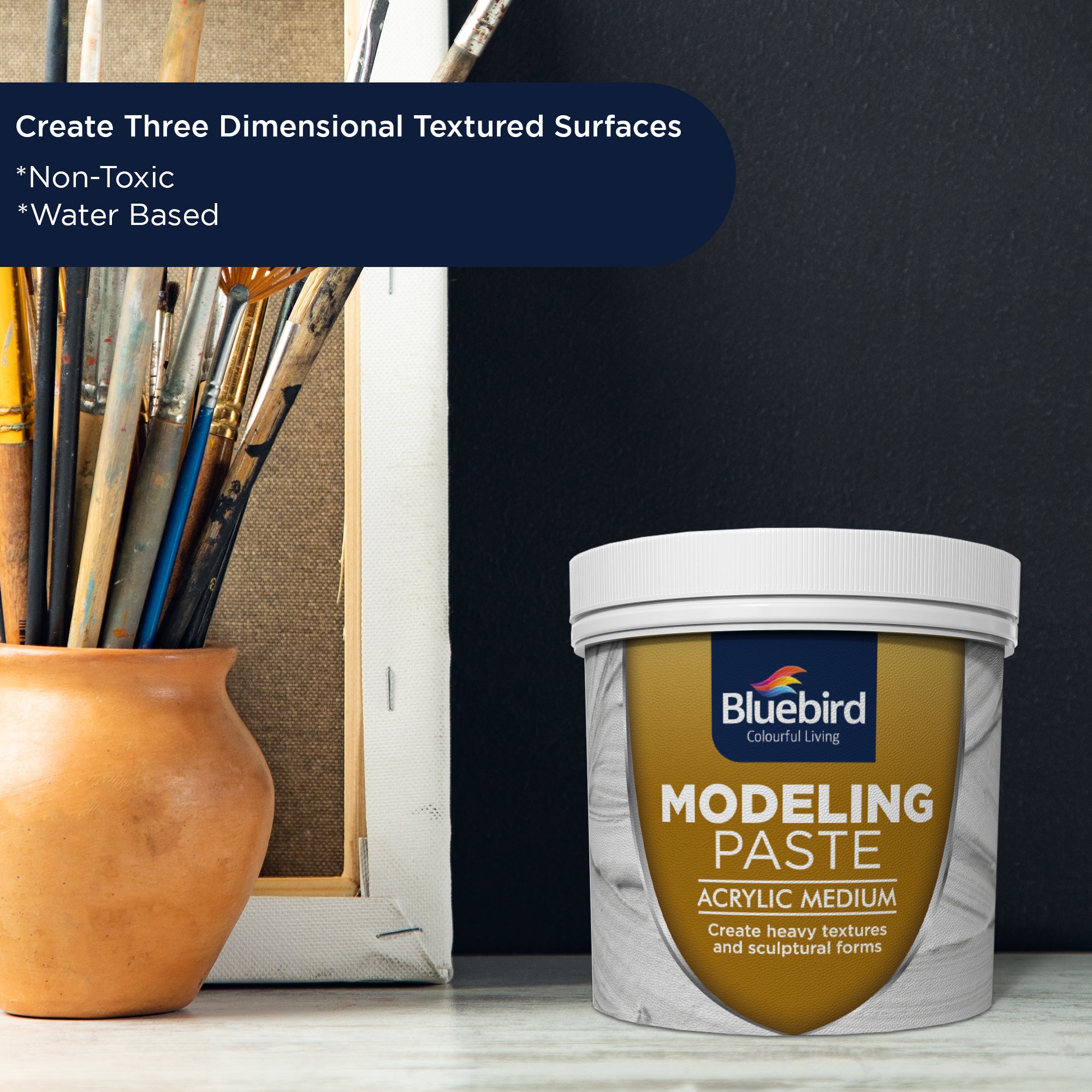 Fine Modelling Paste Buy Acrylic Modeling Paste – Texture Medium for Canvas – Bluebird Arts UAE