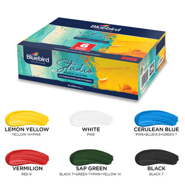 Studio Acrylic Colors 25 ml - Primary (Set of 6)