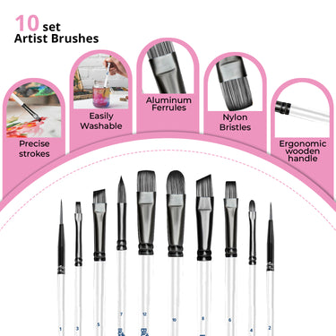 Artist Brushes - Set of 10