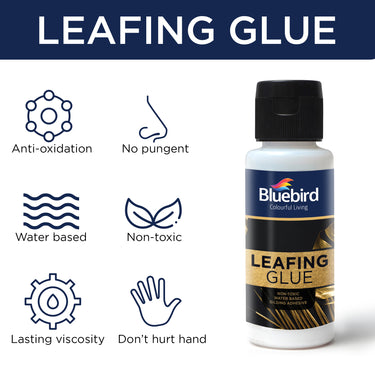 Leafing Glue 100 ML + Gold Foil Sheets (Pack of 50)