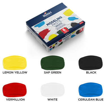 Colored Modeling Paste - Primary Shades (150GM / 5.3 Oz - Set of 6)