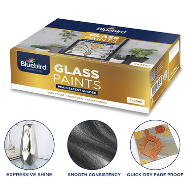 Pearlescent Glass Paint - 25 ML (Set of 6)